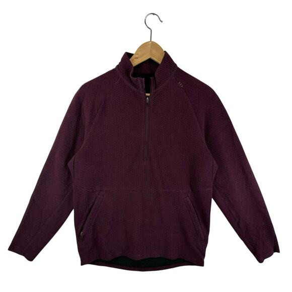 lululemon athletica Other - Lululemon At Ease 1/2 Zip Pullover Size Small Heathered Cassis Maroon